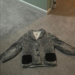 Cozy Kids' Textured Blazer with Black Accents